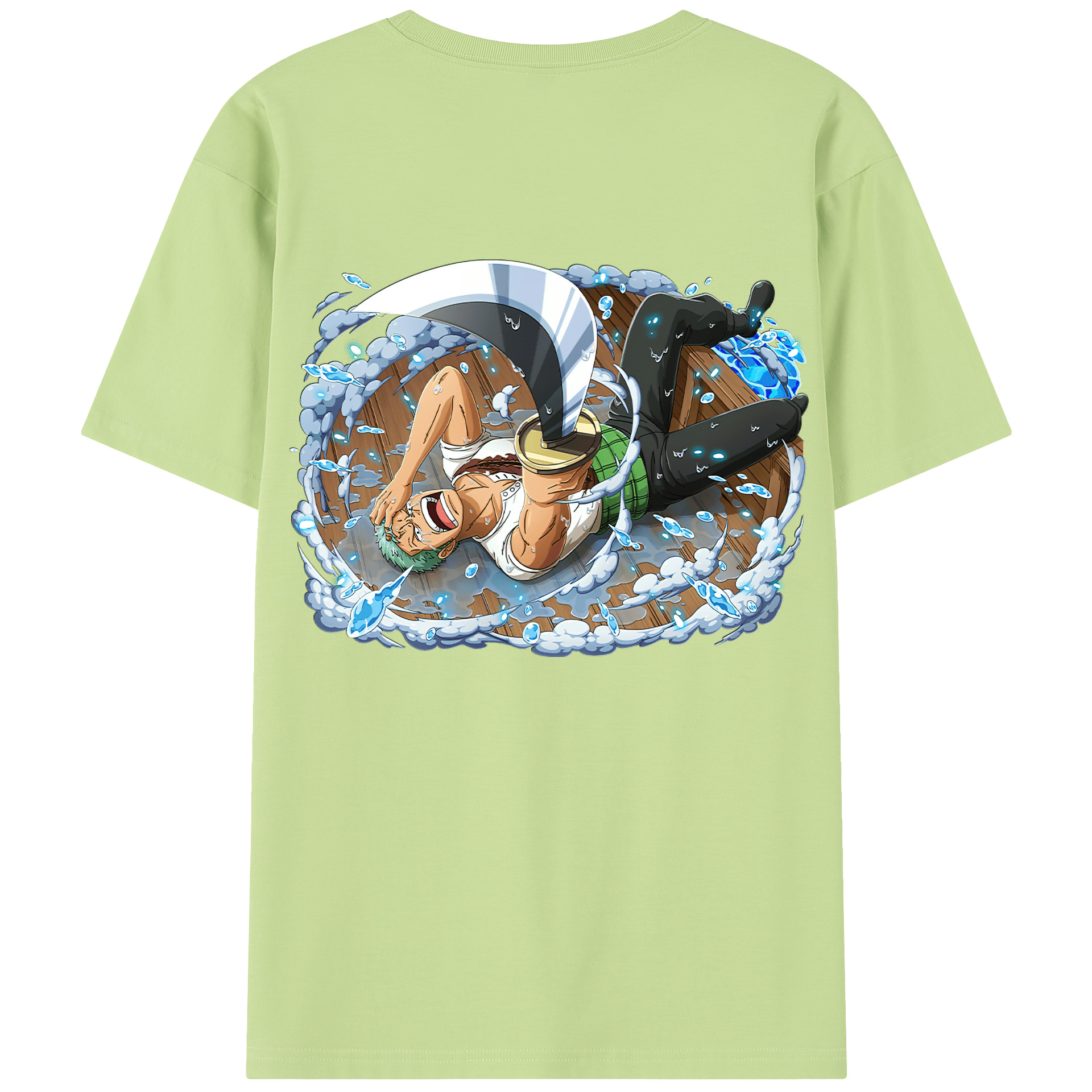 ワンピース ロロノア・ゾロ ONE PIECE Roronoa Zoro 綿100％半袖Tシャツ（背面プリント）
